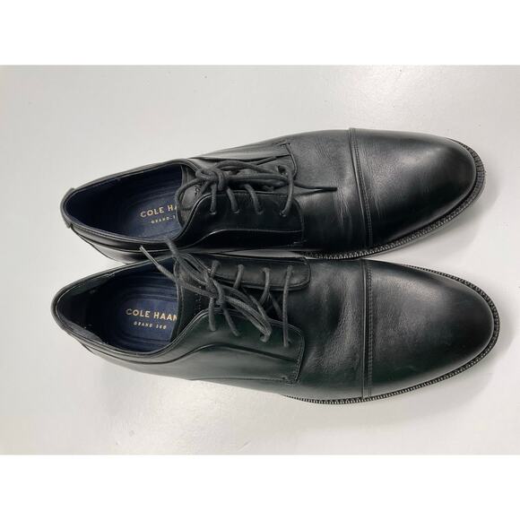 Cole Haan Grand 360 Black Leather Harrison Oxford Cap Toe Dress Shoes Size 9M main image 5